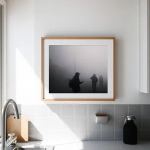 black and white kitchen mockup example 1